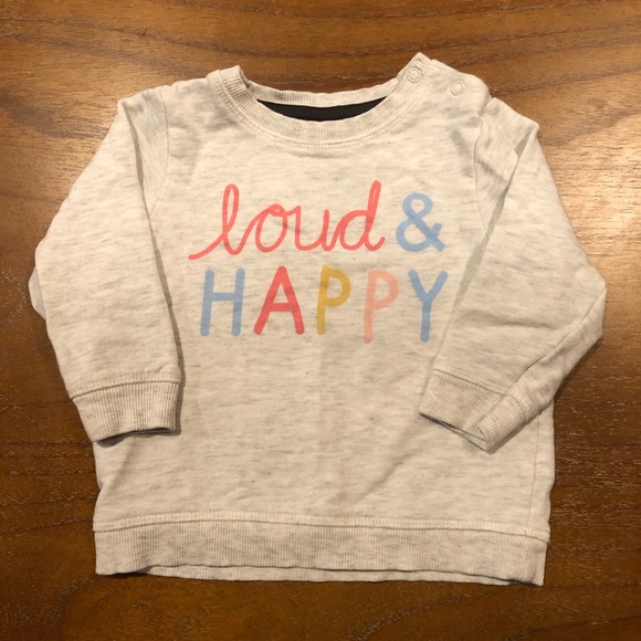 h&m happy sweatshirt